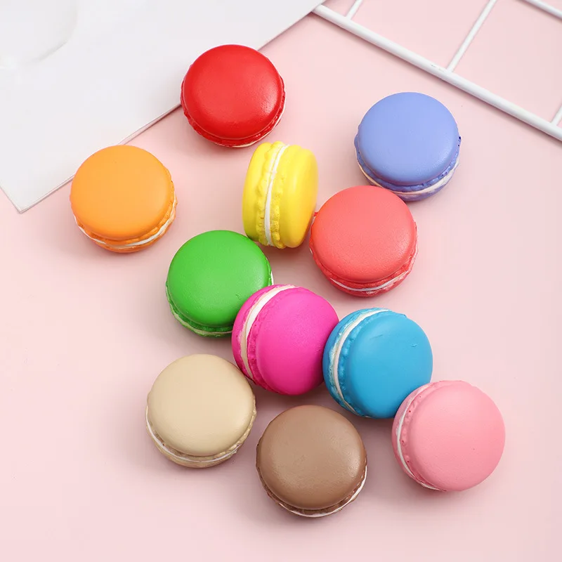 Fake Soft Dessert Kawaii Macaron Squishy Cute Pretend Kitchen Model Artificial Decompression Squeeze Toy Gifts Cake Bread