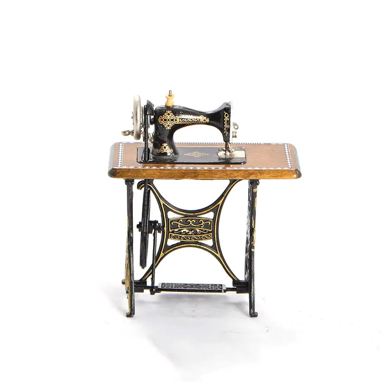 1:12 Scale Wholesale Dollhouse Accessories Miniature Furniture Wooden Sewing Machine 1/12 Scale QW90083