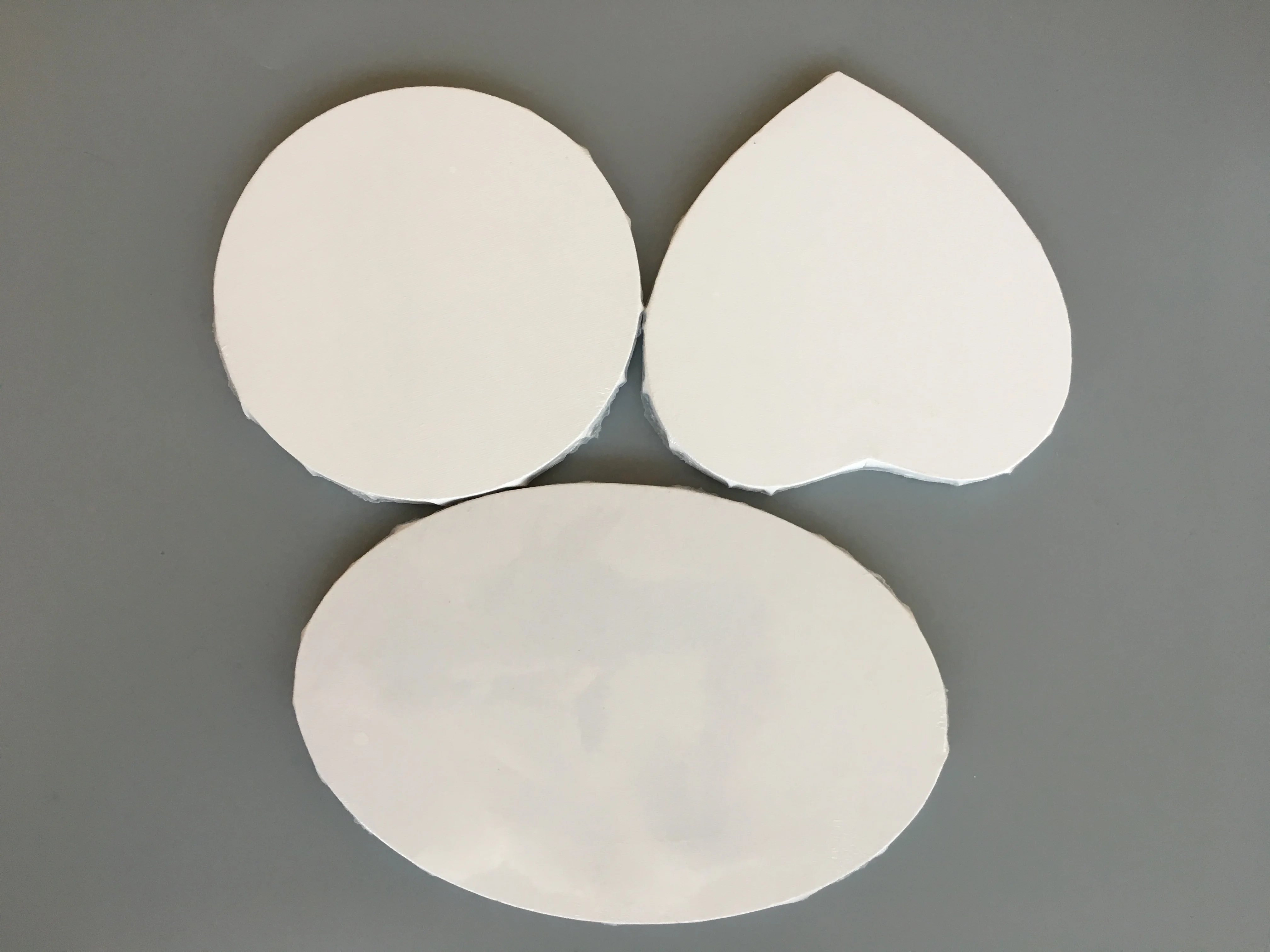 
2019 Hot selling art round shape white cotton canvas panel 