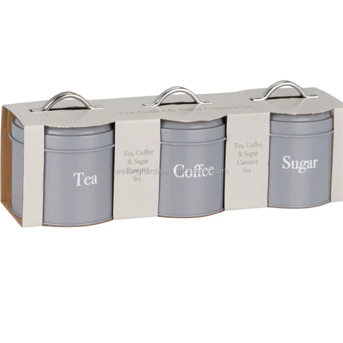 Металлический кухонный набор из 3 мини-канистр для хранения чая, сахара, кофе в винтажном стиле ретро, контейнер для хранения