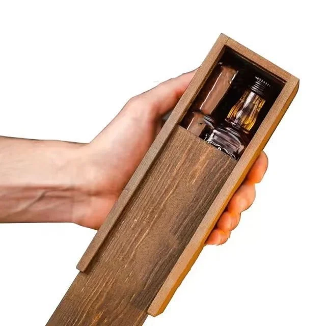 Romantic cigar and whiskey wooden gift box
