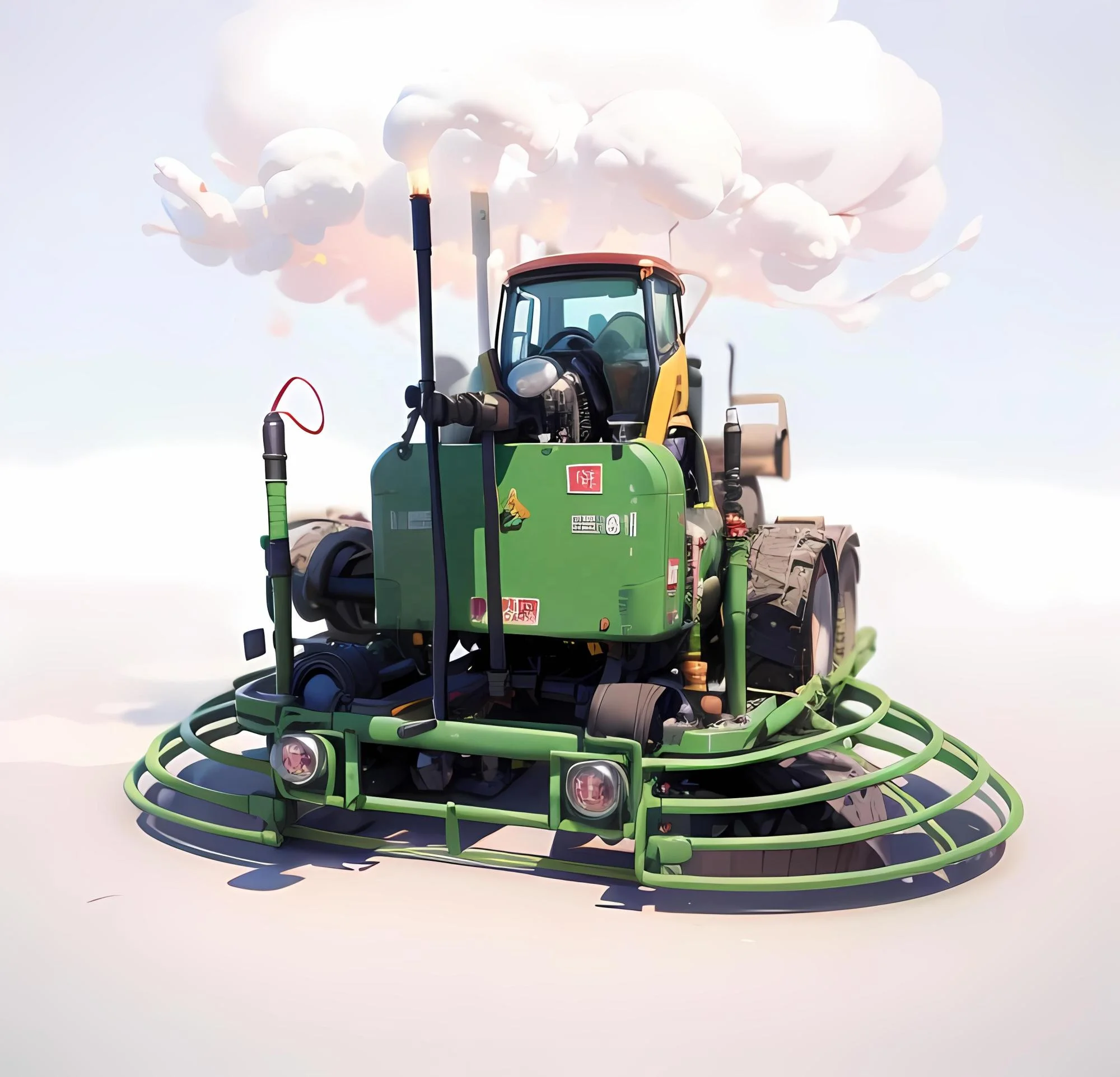 24HP Ride On Helicopter Power Trowel Double Plates 1000MM Driving Type Power Trowel For Road Smoothing