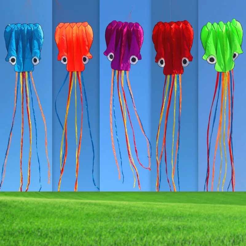 wholesale rate new design sport outdoor kids easy flying  kites custom soft color octopus Kites