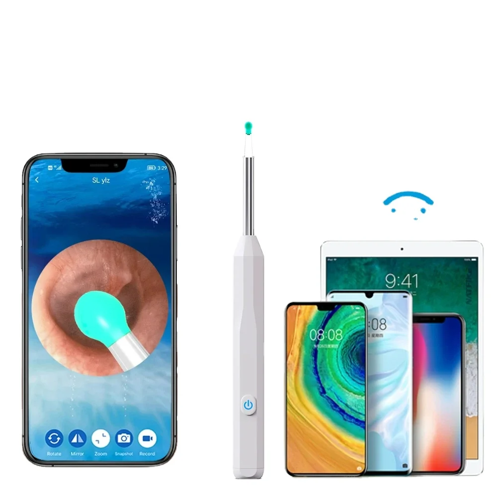 2024 Hot Sales Rechargeable Ear Cleaner Electric Baby LED Ear Pick Cleaner With Ear Endoscope Camera