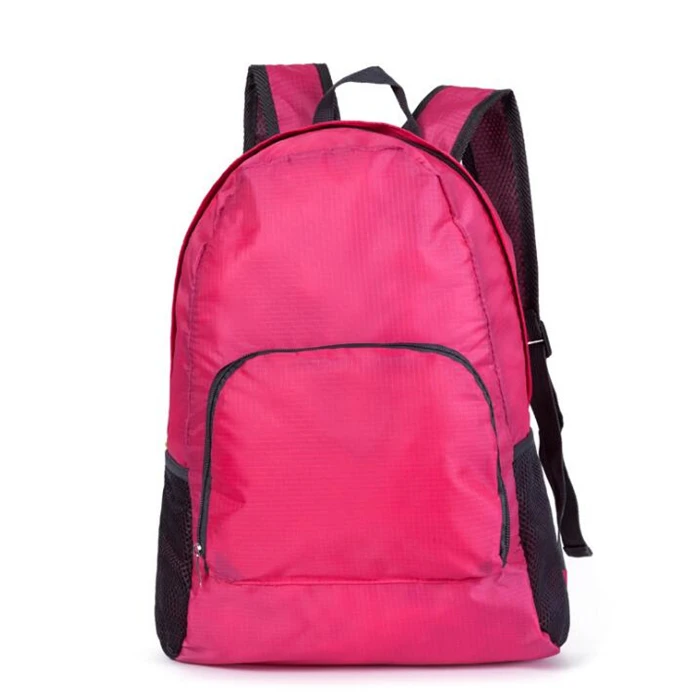 promotional Polyester bagpack folding back pack Foldable Backpacks