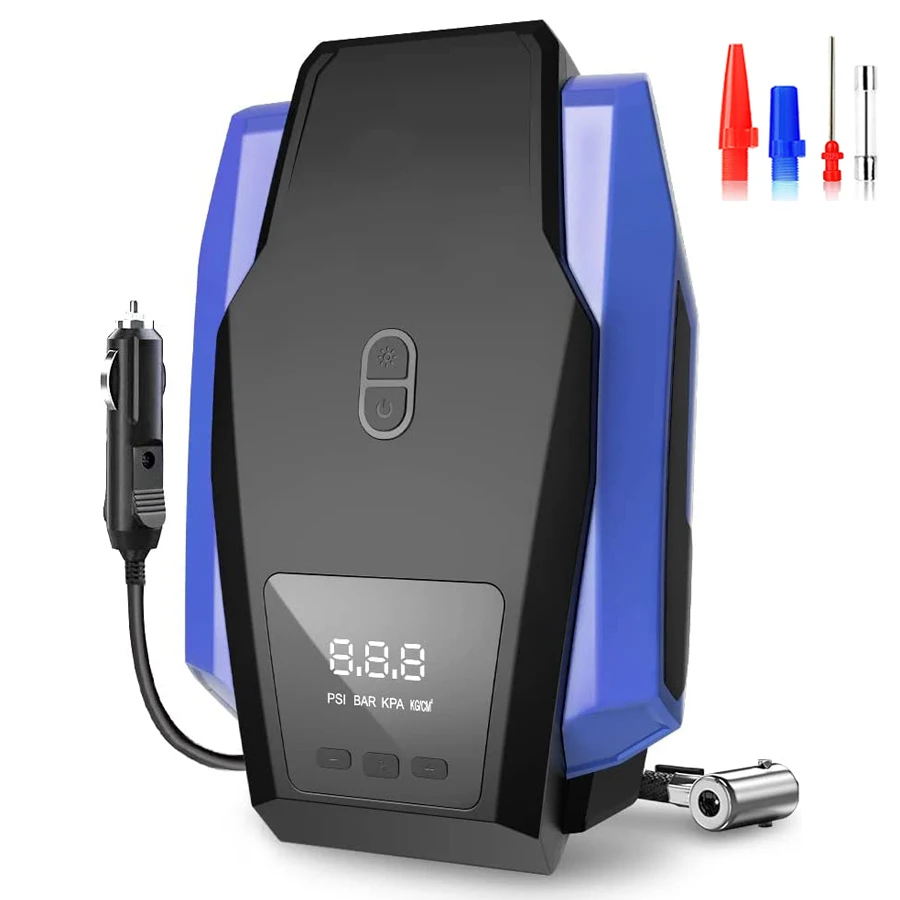 Dropshipping Black ABS Car Tyre Inflator portable Car Air Pump 12V Air Compressor car turnip inflators