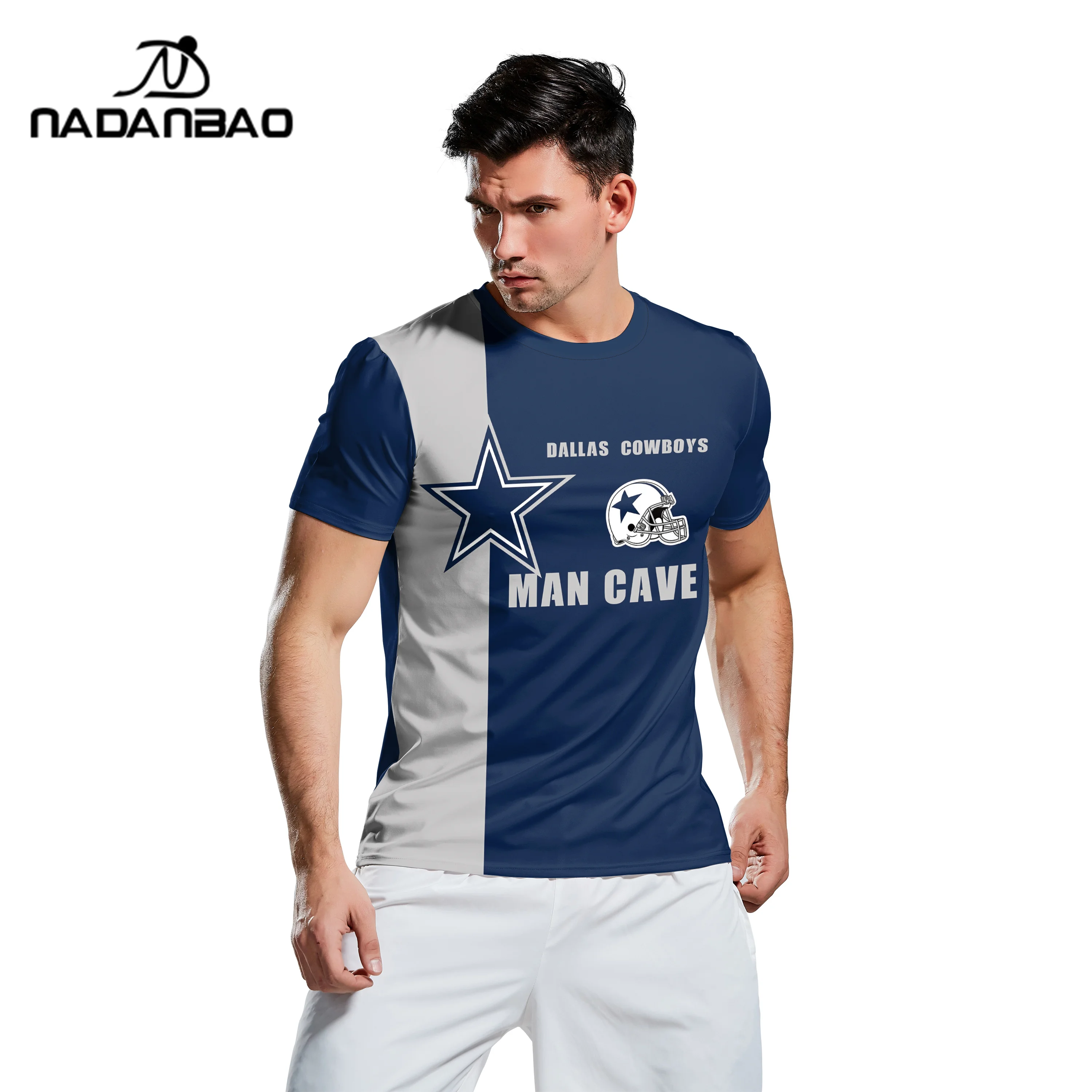 Футболка NADANBAO dollas cowboys с надписью, черная футболка, Camiseta Teeshirt, летние футболки большого размера для мужчин, футболка для футбольной команды