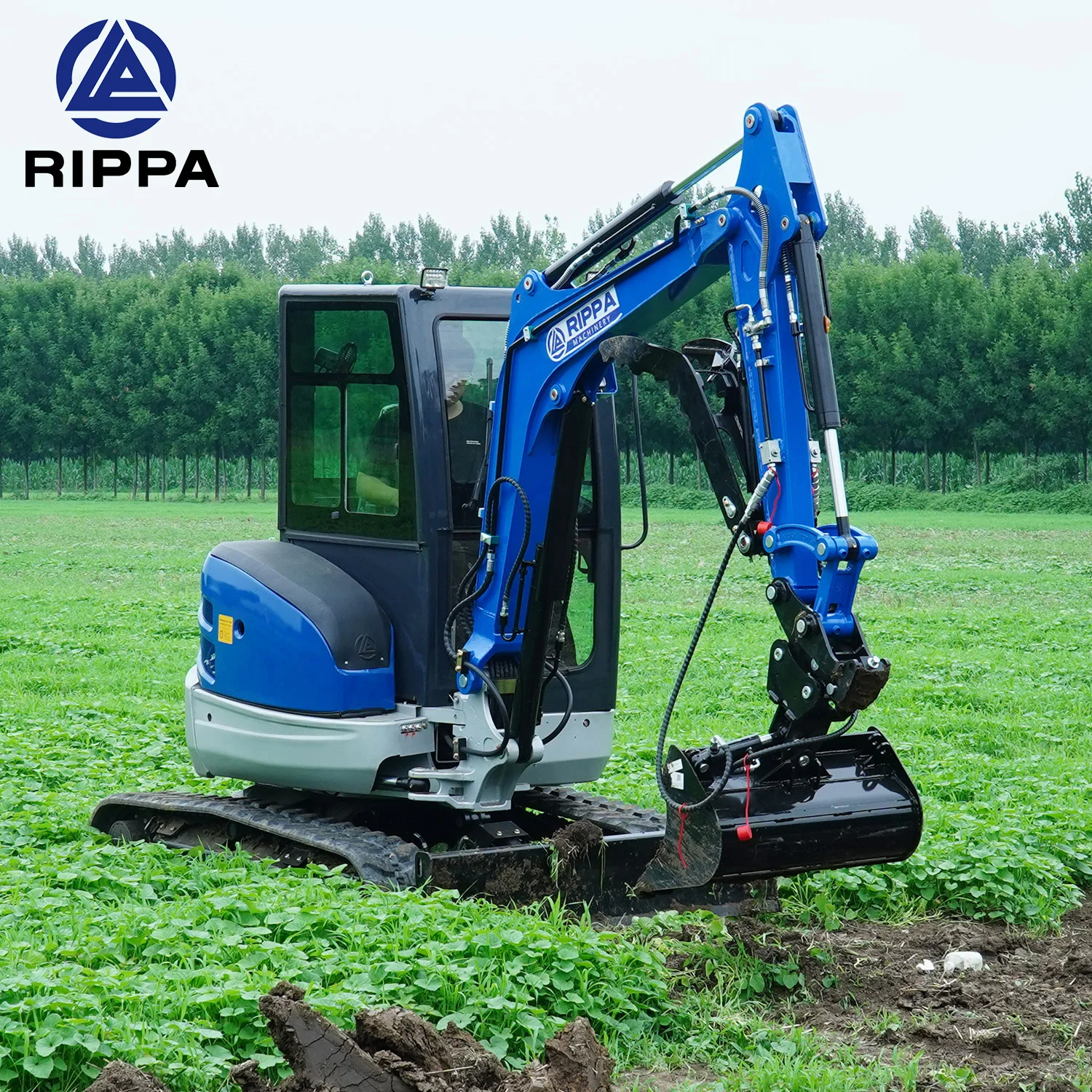 China Rippa Mini Excavator 3 Ton Epa Kubota Engine Crawler Digger Widely Used Mini Excavator Machine With Attachments