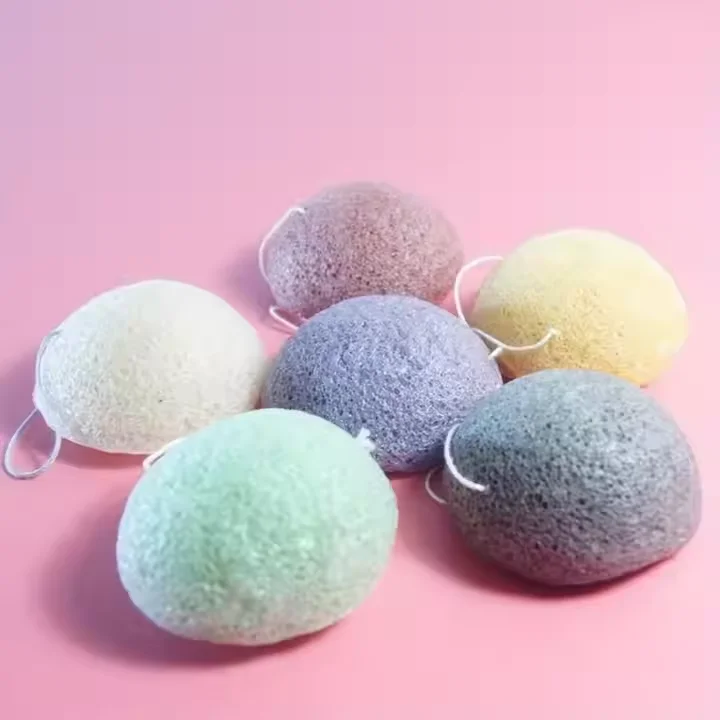 100% Natural Makeup Remover Konjac Sponge Eco-friendly Facial Washing Sponge Gentle Face Cleansing and Exfoliation