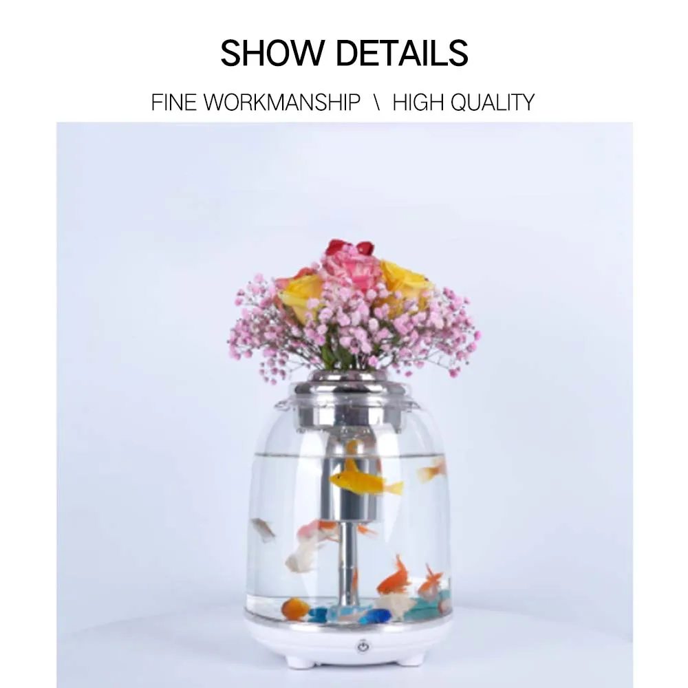 Supplies Mini Table Top Home Ecological Filter Landscaping Aquarium Aquaponics System For Fish And Vegetable Goldfish Tank