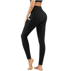 Модные леггинсы с высокой талией, одежда для спортзала, Женская супермягкая одежда для фитнеса и йоги, женские спортивные брюки с карманами