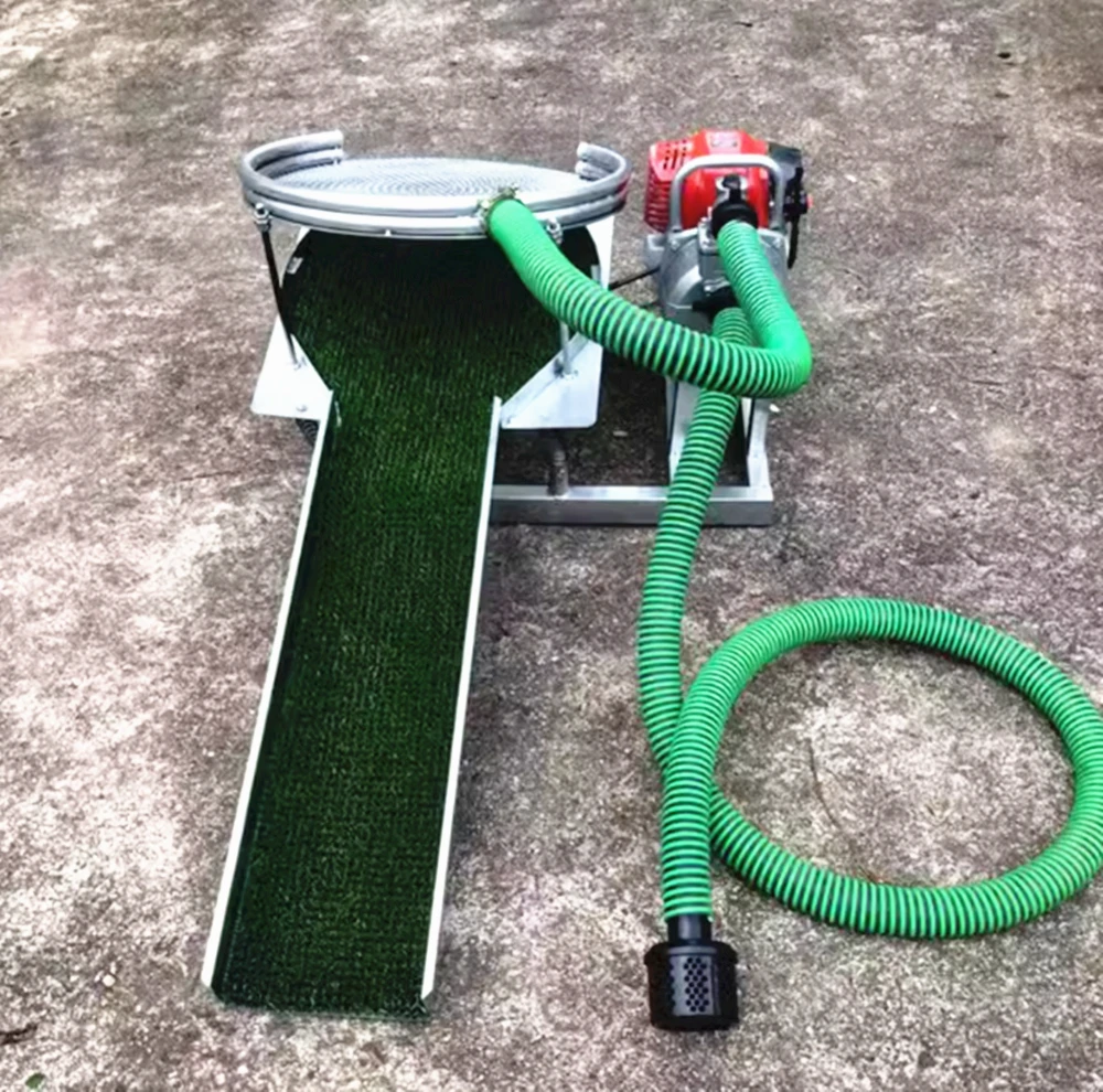 Portable Disc Sluice Box Gold Panning Gasoline Gold Banker Washing Machine Separator Gold River Sand Washing separation 45cm60cm
