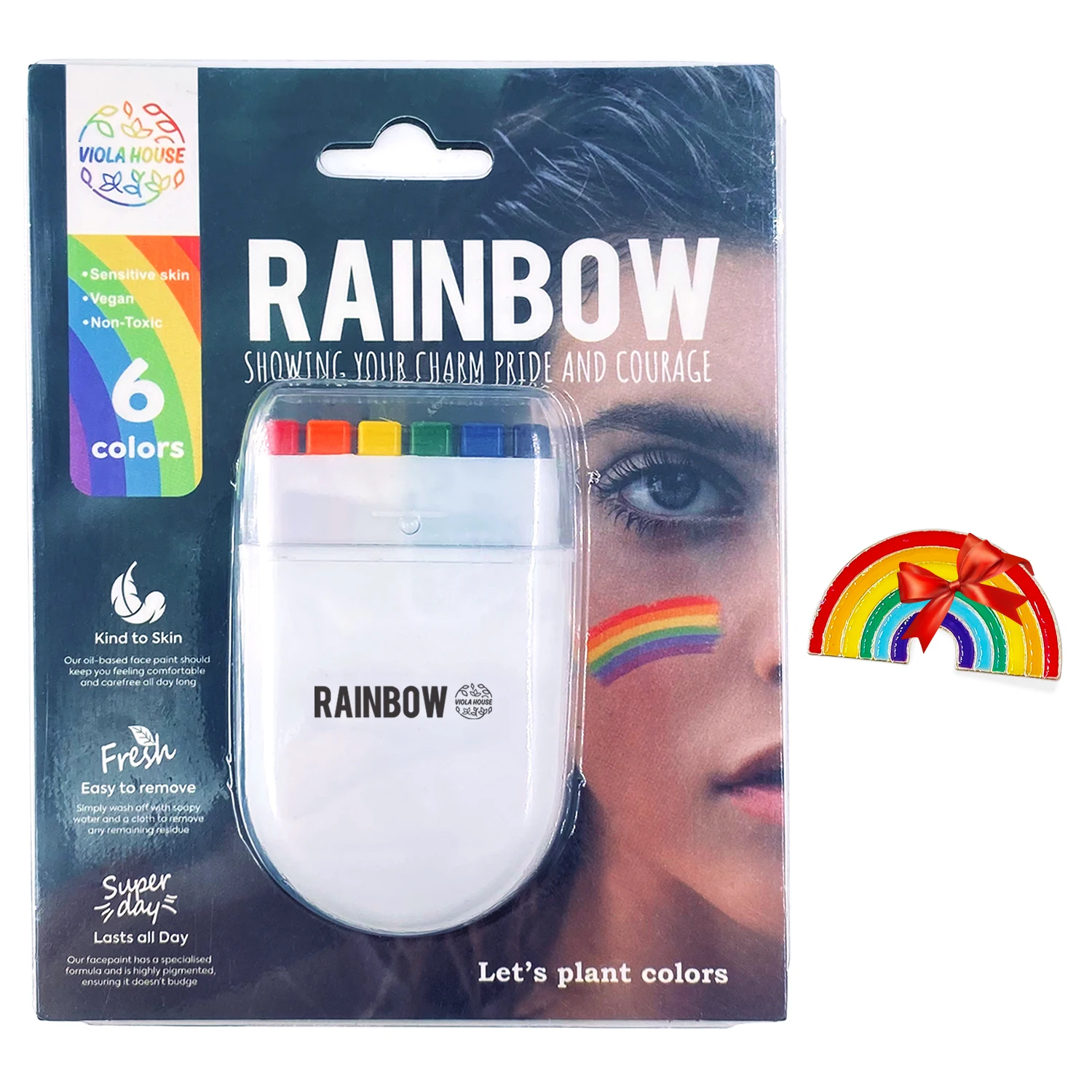 Viola House Face Paint Stick  Body Painting Supplies Water Based  Makeup Rainbow Face Paint Sticks