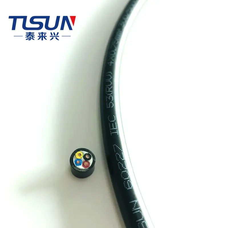 CCC(IEC) Standard Muti-core RVV  High Quality 4x0.75mm2 PVC Insulated Sheath Cable