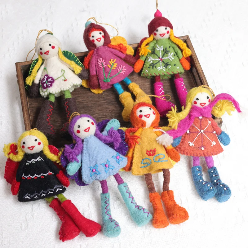 Newborn Felted Animal Toy Lion Giraffe Horse Felt Animals For Kids Toy