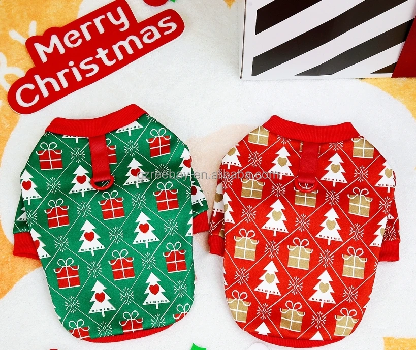 Wholesale Winter Festival Soft Comfortable Puppy Teddy Sweater Jersey Vest Dog Christmas Pet Clothes For Dog Cat