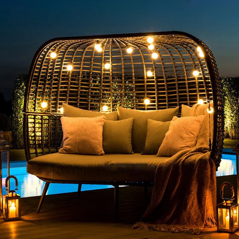 Hot Sale outdoor swing chair rattan swing chair double seat cheap egg swing chair