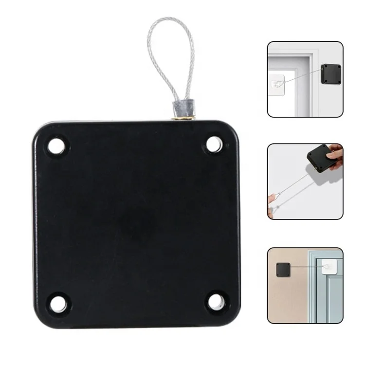 On Sale Portable Punch Free 800g Pull Black White Sliding Automatic Door Closer For Glass Door