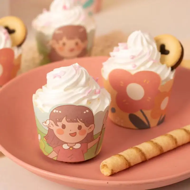 Cupcake Liner With Personal Liner Customized Logo Printing Baking Cupcake Liner Top-rated Paper Cupcake
