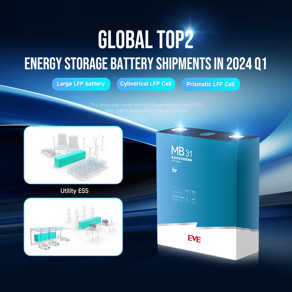 EVE MB31 314ah 3.2V lifepo4 battery 8000 cycles lithium battery eve mb31 314 ah lifepo4 akku mb31 lifepo4 europe