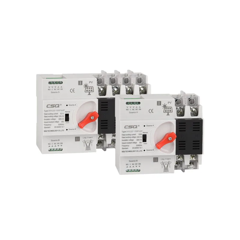 CSQ on-Grid Photovoltaic Power Automatic Transfer Switch  PV System Power Use Only