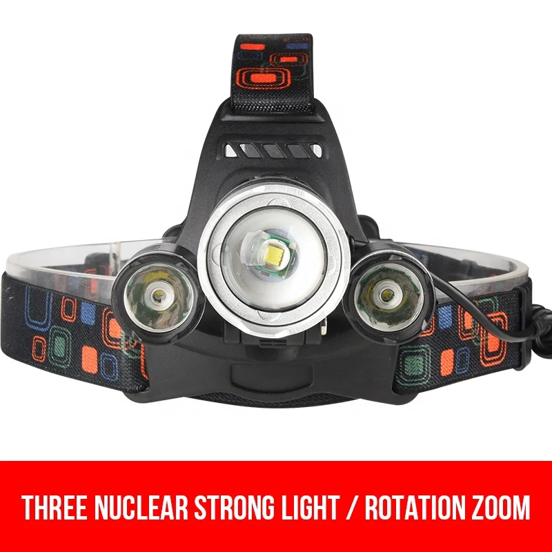 Professional manufacturer led headlamp Bright light T6 High power Aluminum alloy  LED rechargeable adventure headlamp