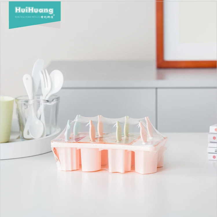 
2019 hot sale Amazon high quality food grade cartoon 1 set 8pcs ice cream sticks mold ice cream popsicle mold ice pop molds 