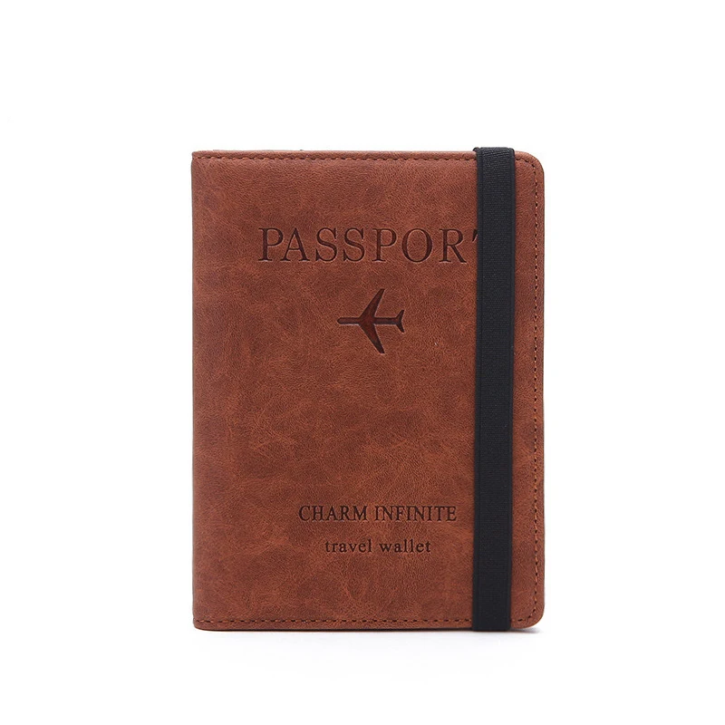 2024 New Arrival Travel PU leather passport wallet card holder porta pasaporte logo custom sublimation rfid passport holders
