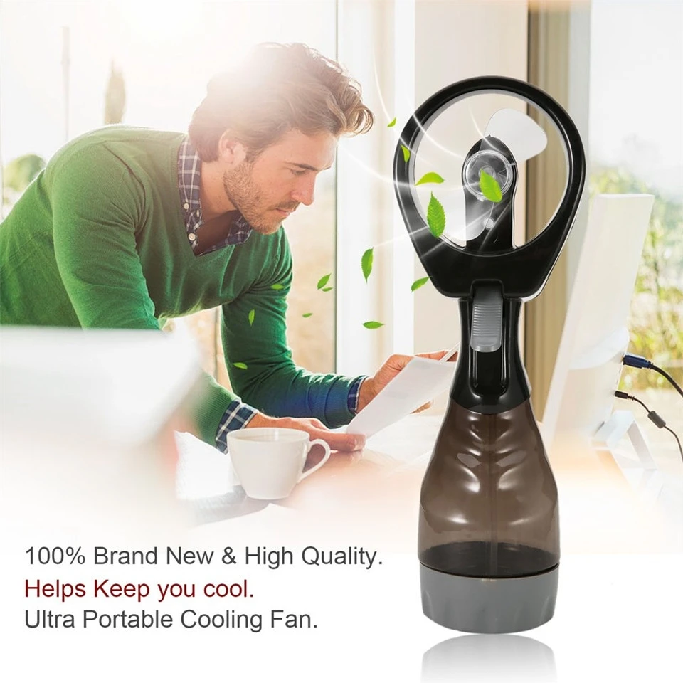 Wholesale Water Bottle Spray Cool Mist Fan Plastic Outdoor Travel Handheld Portable Cooling Spray Fan