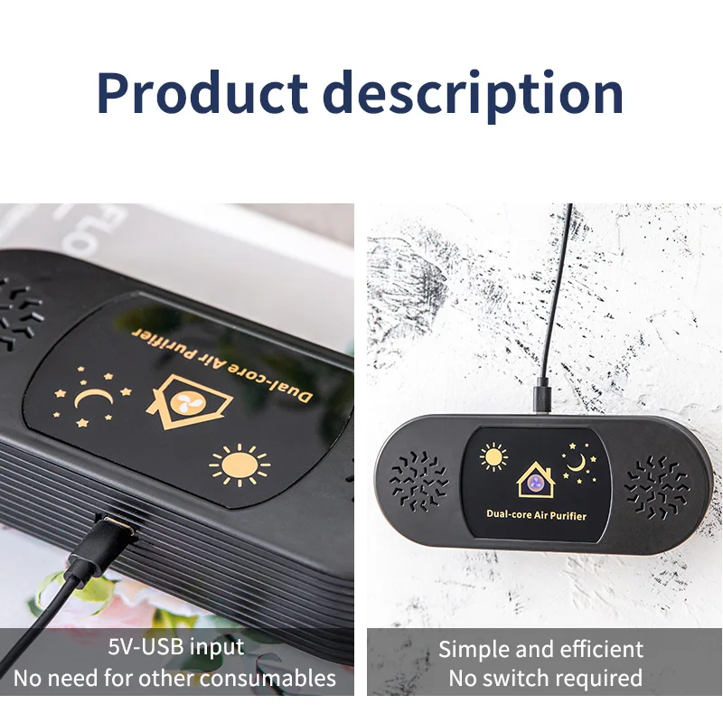 New product ideas 2024 wall mounted odor deodorizer eliminator smell removal air purifier for kitchen, dinning room