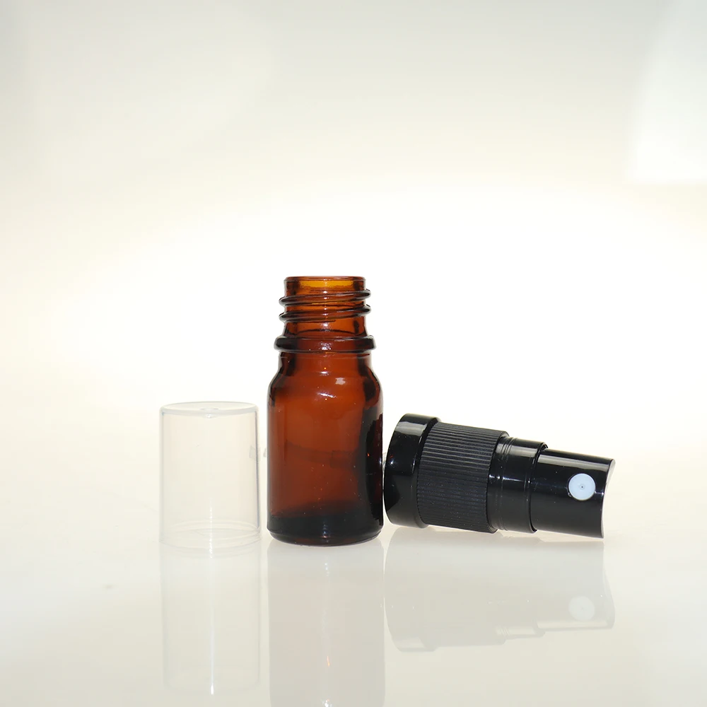 HD Amber Glass Spray bottle for cosmetic packaging