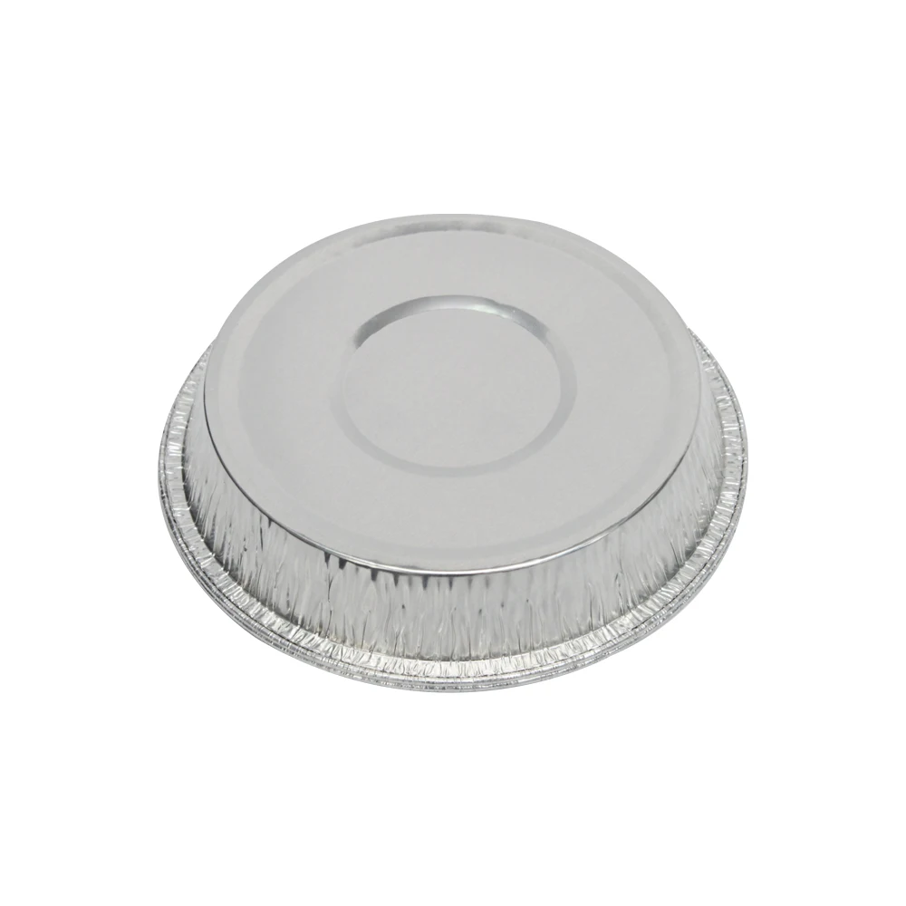 120ml Wholesale Disposable Takeaway Tin Foil Tray Shallow Plate Round Aluminium Foil Pan Round Container
