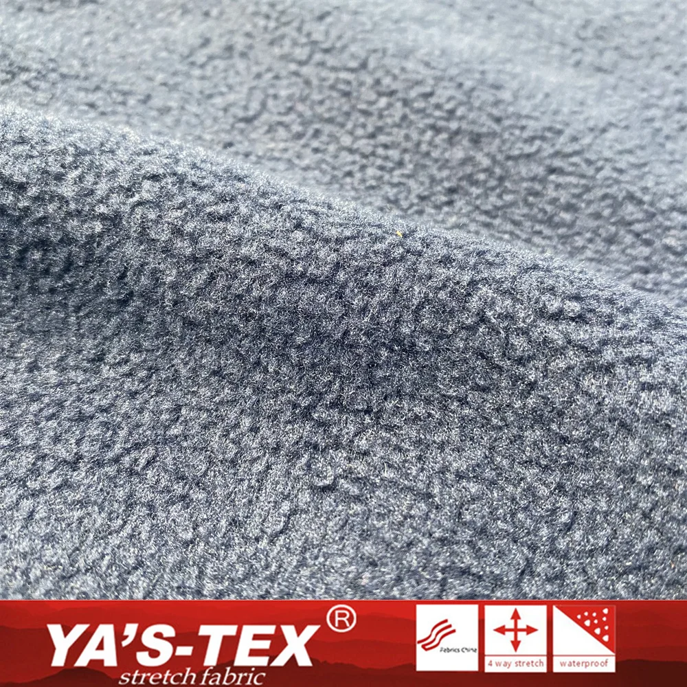 Recyced yarn Polyester Polar Fleece Double Brush Double Shaking Eco friendly Anti Pill Fleece fabric for Jacket