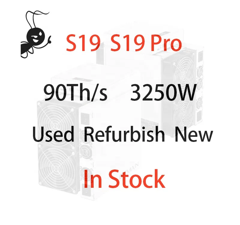 В наличии б/у Ant S19 S19 Pro 90Th/s 100Th/s 3250W ASIC Hashboard ASIC Ant S19 с блоком питания
