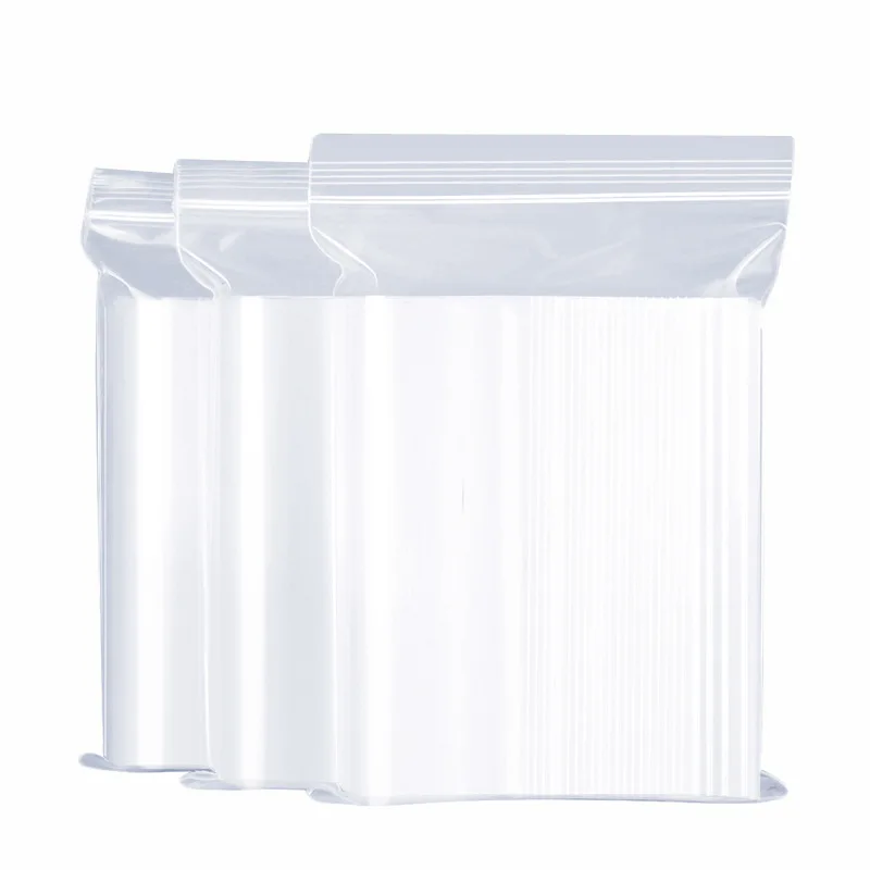 Custom Printed Double Zip Seal Ziplock Plastic Packaging LDPE Bag Pouches