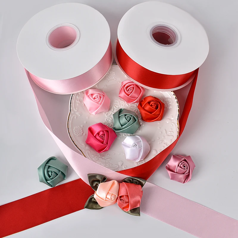 Wholesale Polyester 1.5 inch Ribbons Double Face 1 1/2 Inch 38mm Satin Ribbon Roll For Gift Wrapping