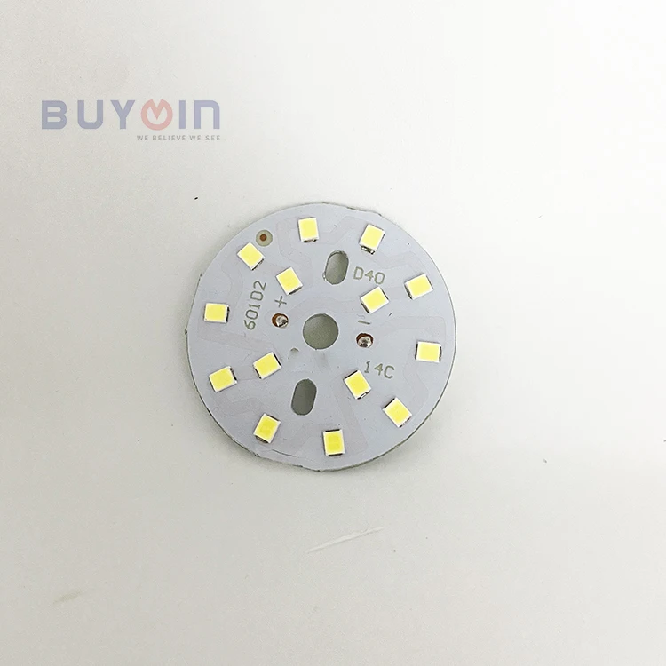 SMD2835 Round led PCB Manufacture DC12V Led blub pcb 12W Diameter 40MM Led circuit pcb