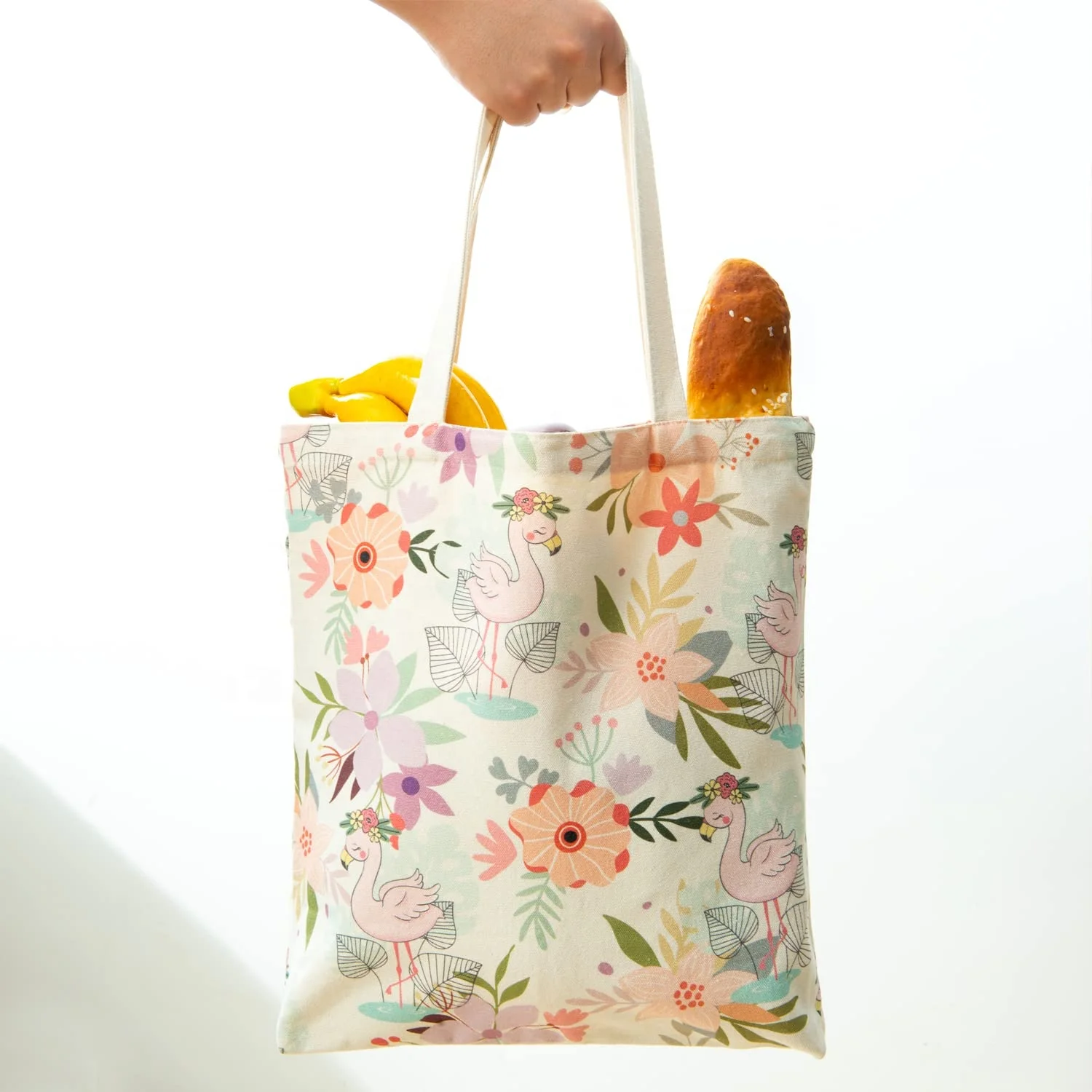 4 Different Patterns Exquisite Workmanship Tote Bag Cloth Reusable Canvas Shopping Groceries Big Cotton Bag For Long Time Used