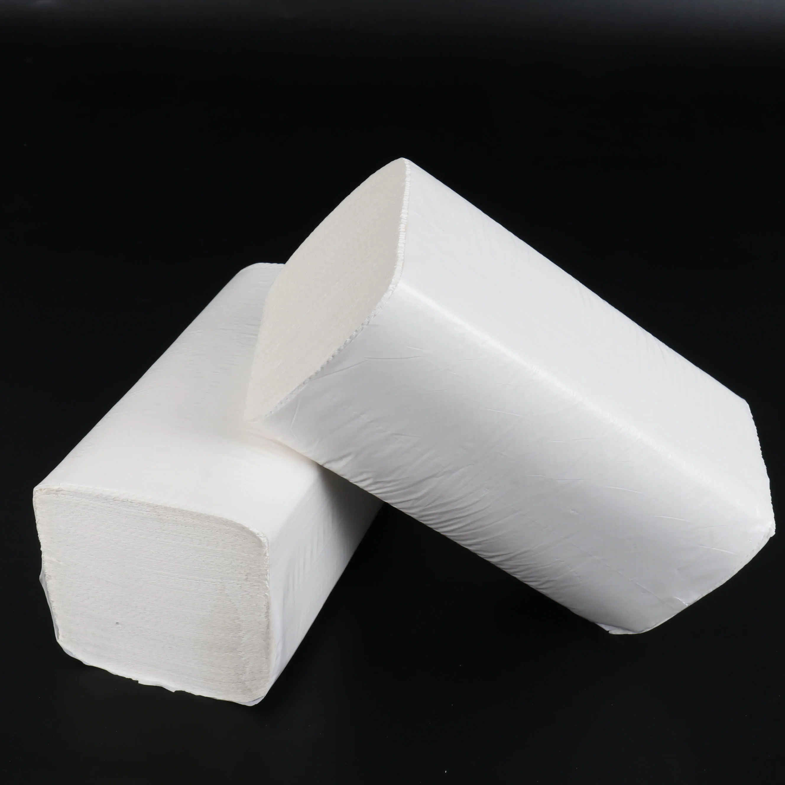 QINGSHE Factory Custom 1 PLY Recycled Pulp 200 Sheets Kitchen Paper Machine Oil Cleaning V Fold Tissue Toilet Paper Towels