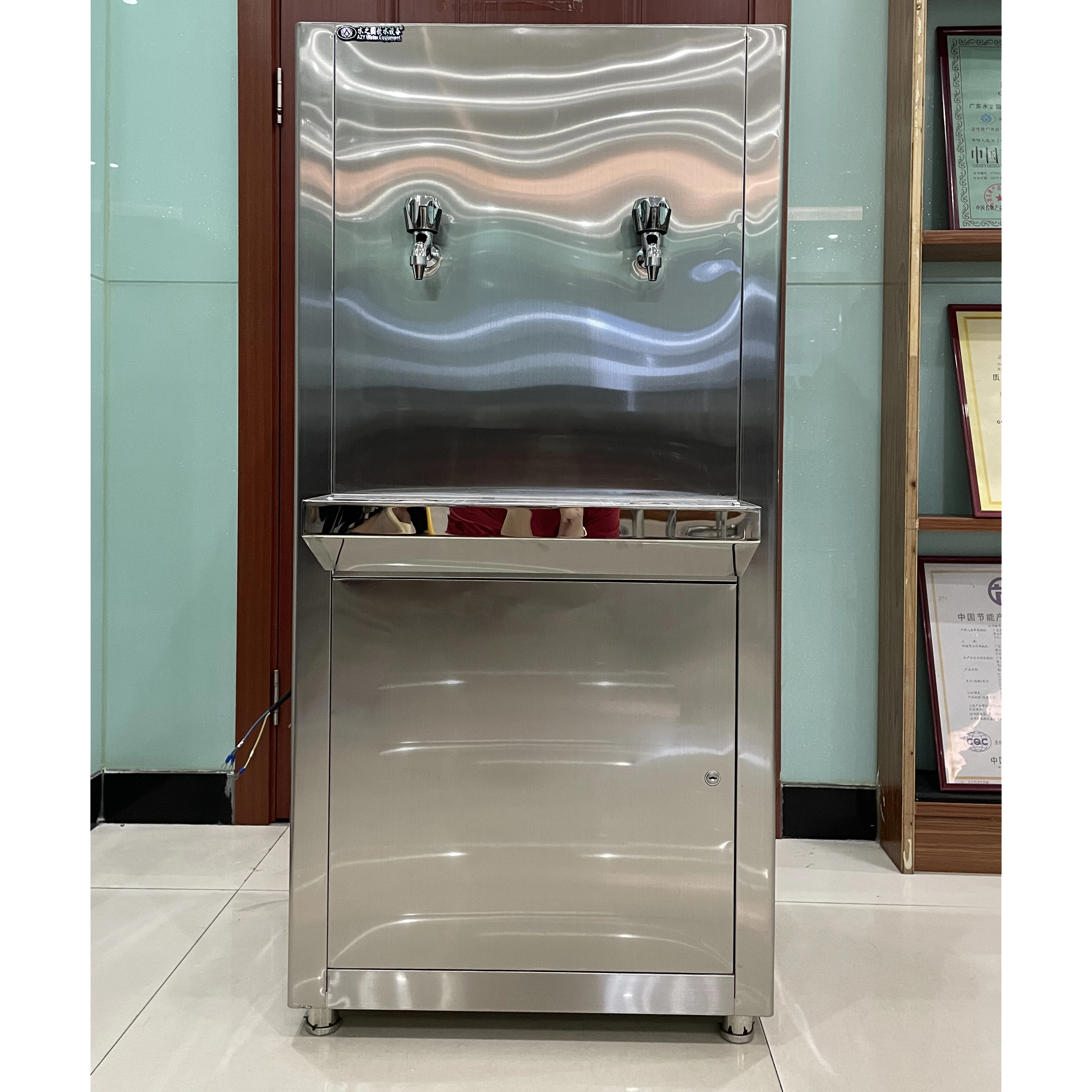 Customized logo cold water direct drinking machine commercial refrigeration stainless steel water dispenser