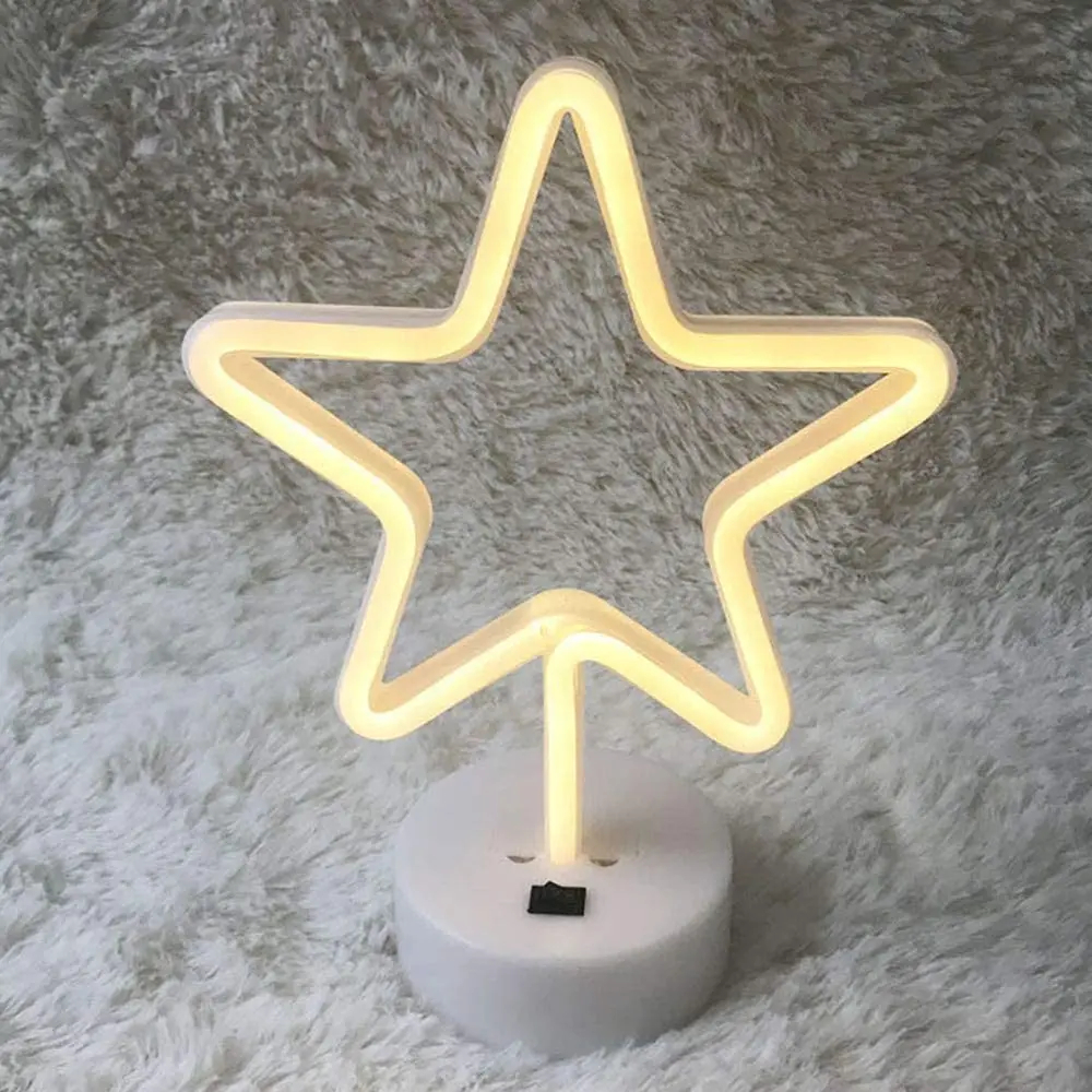Ins популярная Высококачественная необычная светодиодная неоновая лампа Звездная Луна с декором для стола