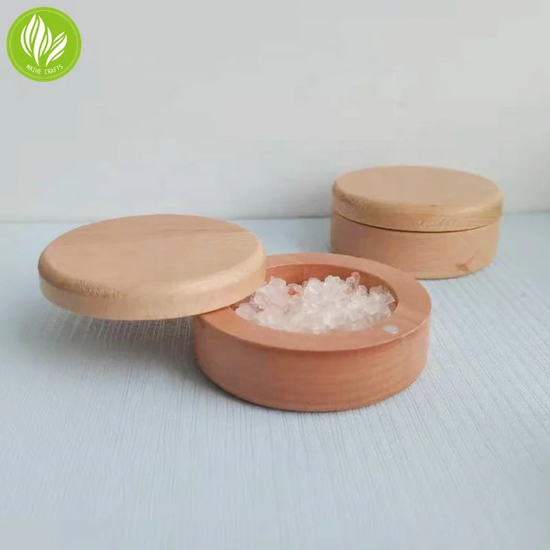 round wood box  for Himalayan salt and aroma stone diffuser