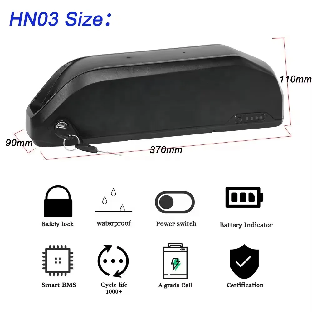 Lithium Ion Battery 48v 20ah 23ah 52v Electric EBike Batteries electric bicycle removable battery