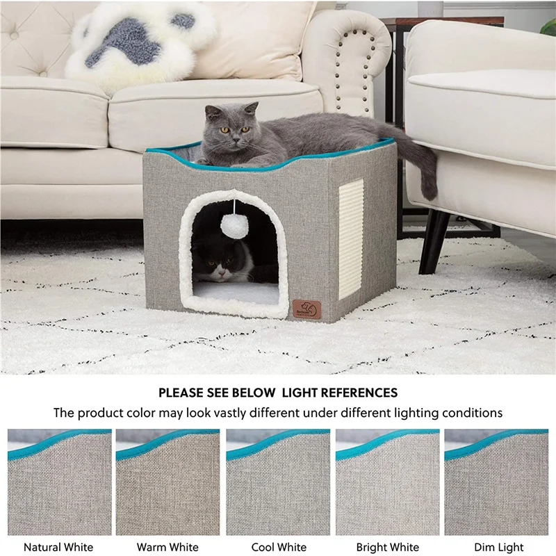 Hot Sale Wholesale Custom Comfortable Pet Bunk Bed Warm Foldable Travel Washable Cat Condo Cat Cave Beds Pet Bed for Indoor