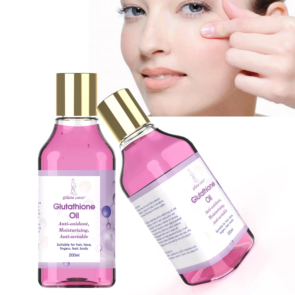 Gluta COCO Anti-oxidant Moisturizing Anti Wrinkle Glutathi Oil Suitable For Hair  Face  Fingers Feet Body Skin Care Oil 200ml