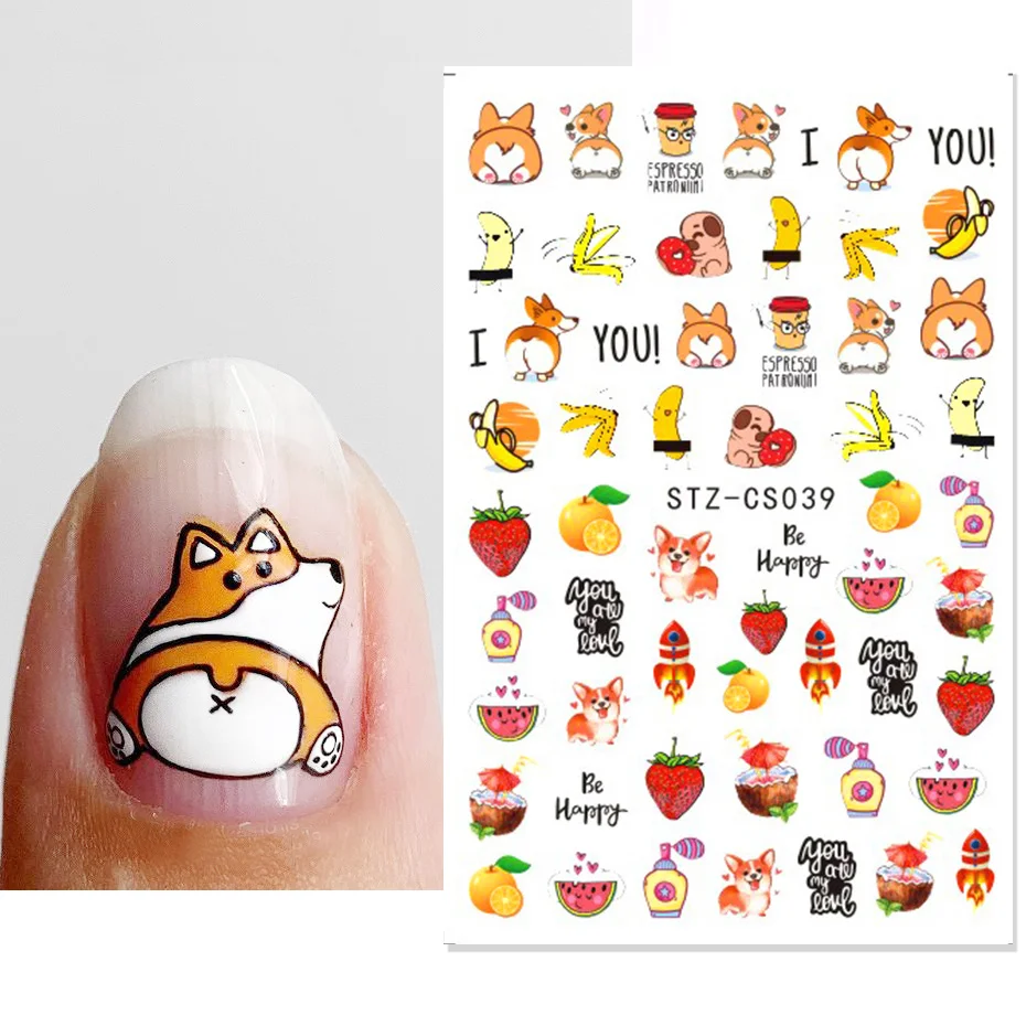 STZCS 3D Wholesale DIY Nails Art Stickers  Wraps Foil manicure