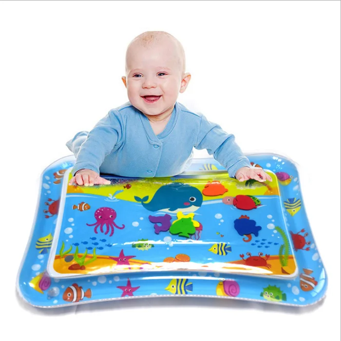Soft Infant Toddler Inflatable Baby Tummy Time Premium Water Play Mat Cushion