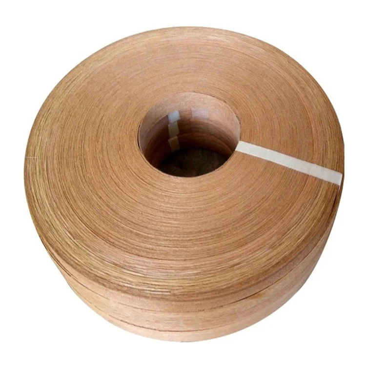 Custom PVC Natural Edge strip wood Veneer Tape And UV Edge Banding Veneer rolls