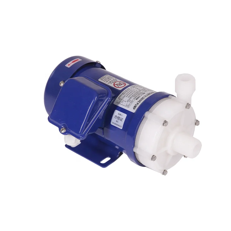 Small horizontal chemical magnetic pump, electric water pump, temperature resistant 100 degree fluoroplastic sulfuric acid pump