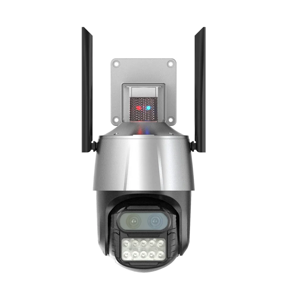 HD 4MP Dual Chip Outdoor IP WiFi Camera CCTV 360 PTZ 8x Zoom Security Surveillance Outdoor Monitor Smart Home Wireless Camera